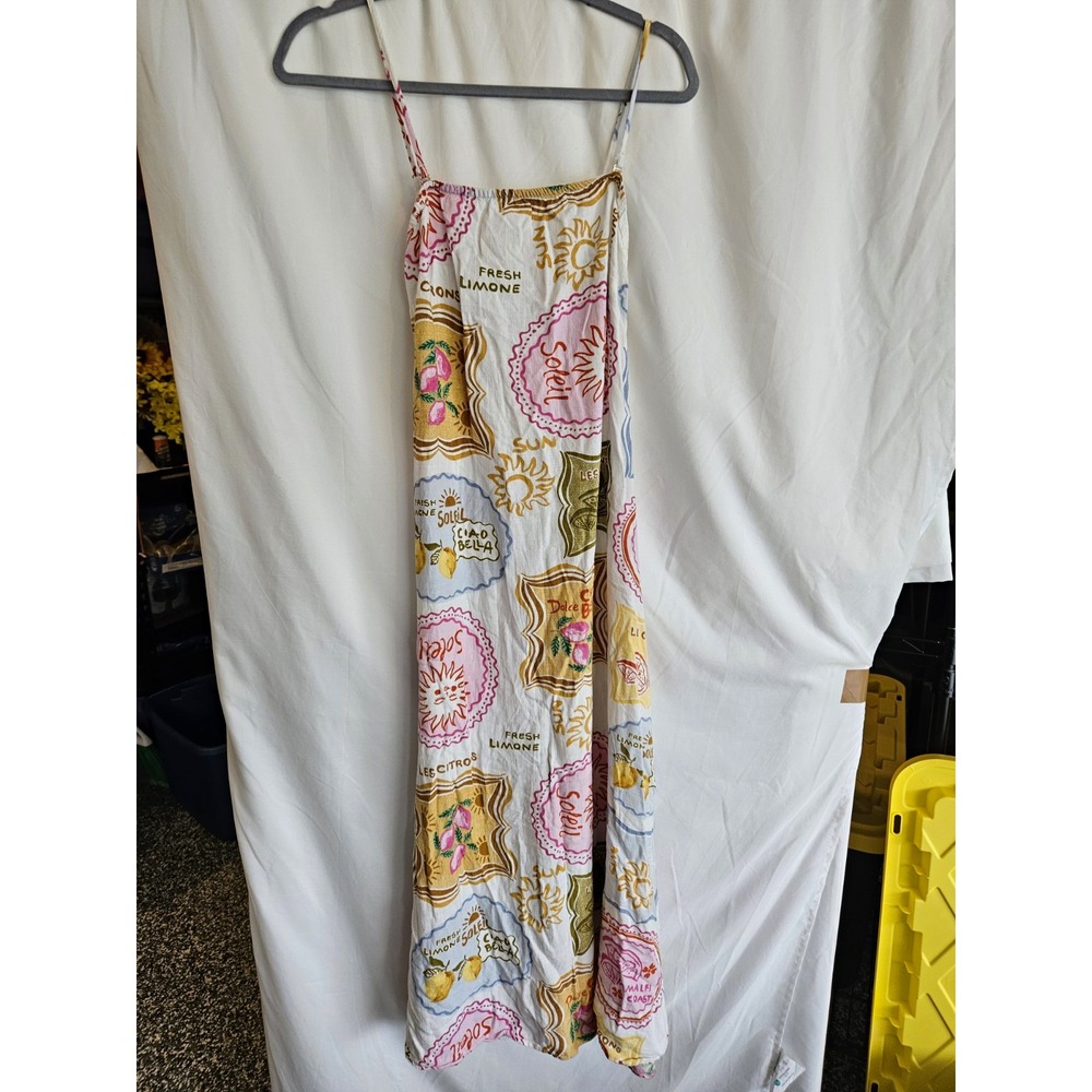 Paper Heart Womens S White Multicolor Floral Square Neck Strappy Midi Sundress